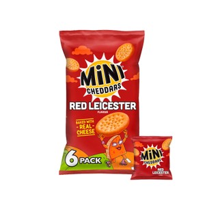 Jacob's Mini Cheddars Red Leicester Multipack Snacks 6 Pack Multipack