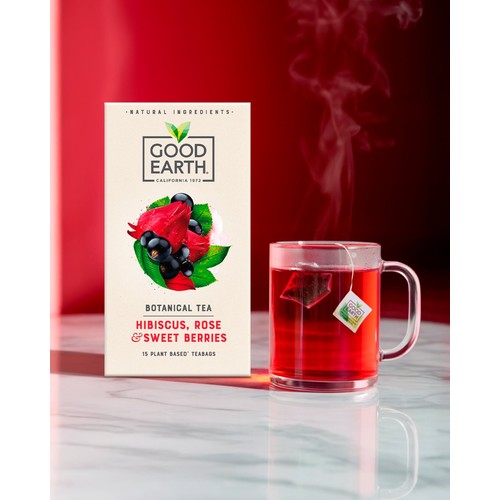 Good Earth Herbal Tea Hibiscus, Rose & Sweet Berries 15 TeaBags