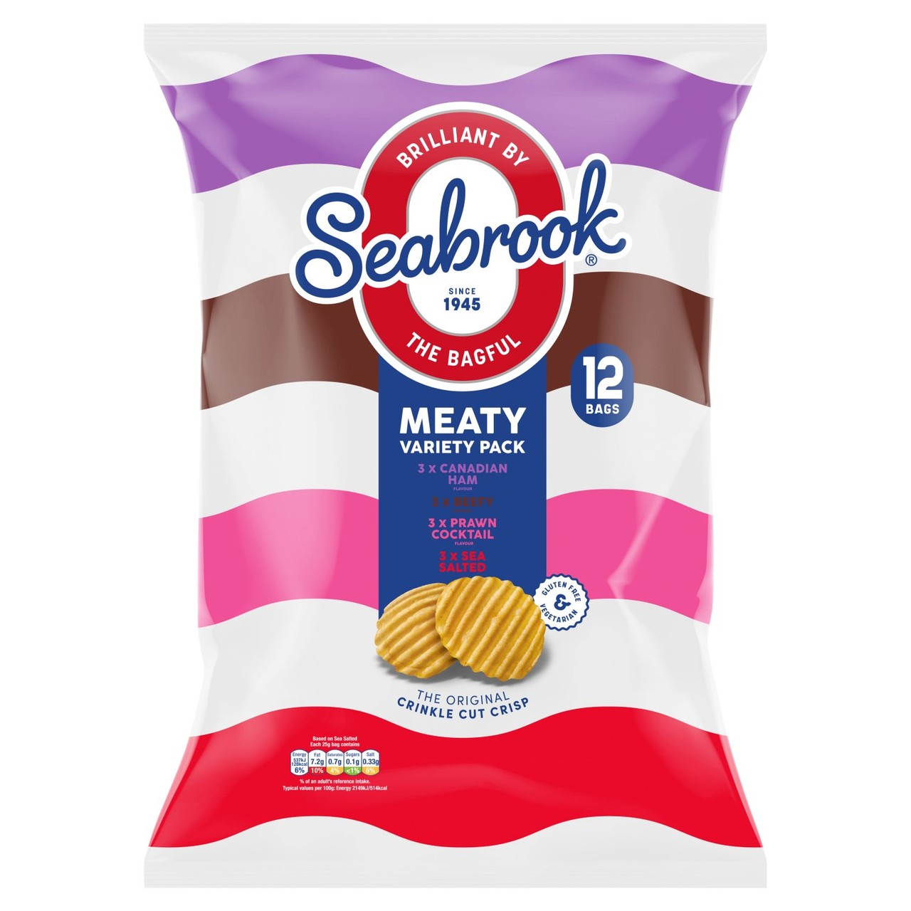 Seabrook Crisps Meaty Variety Pack 12x25g