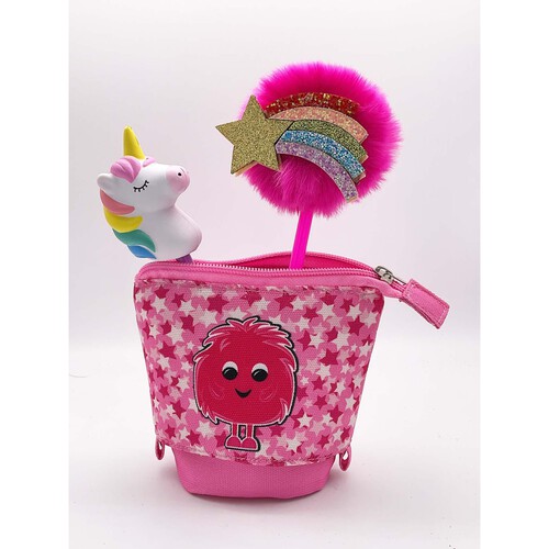 Nutmeg Pink Monster Pop Up Pencil Case