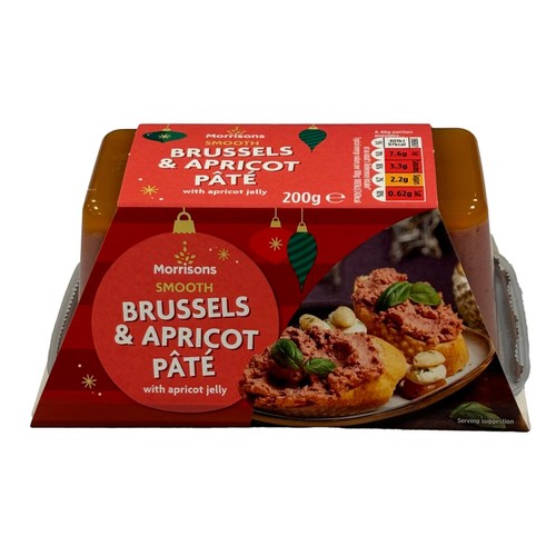Morrisons Smooth Brussels & Apricot Pate With Apricot Jelly  200g