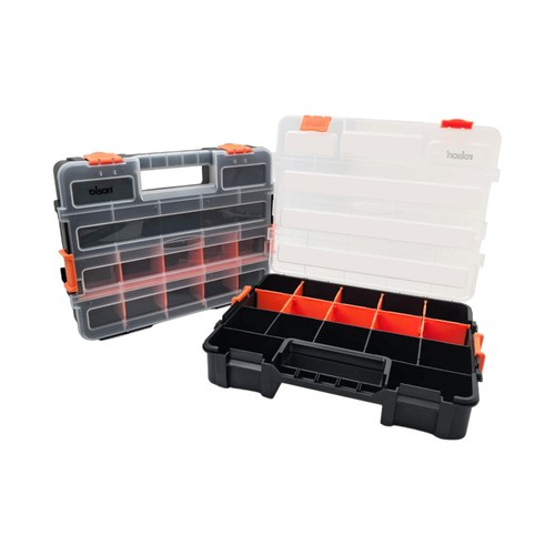 2Pc 17 Compartment Stackable Organiser