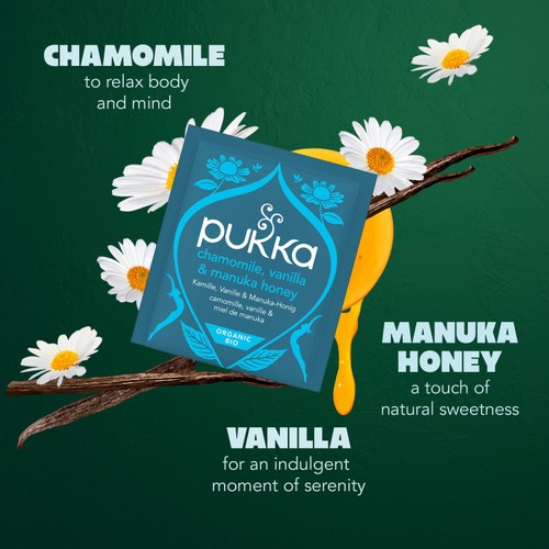 Pukka Chamomile Vanilla & Manuka Honey Herbal Tea 20 Sachets
