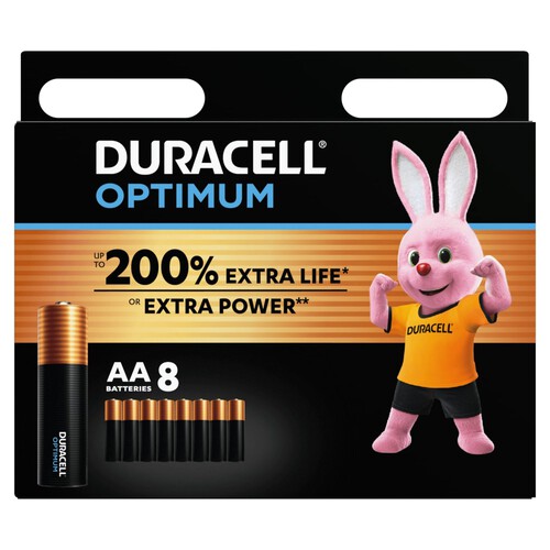 Duracell Optimum AA Alkaline Batteries LR6 