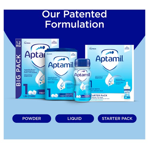 Aptamil 1 First Infant Baby Milk Formula Liquid Ready to Feed from Birth