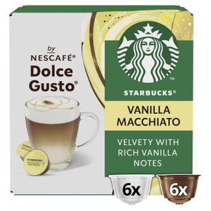 Starbucks by Nescafe Dolce Gusto Madagascar Vanilla Macchiato Coffee Pods x12 132g