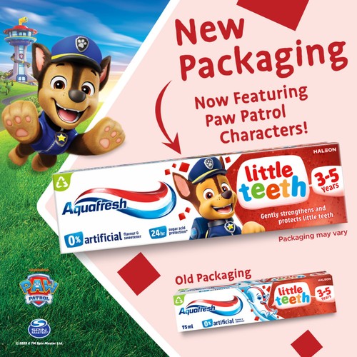 Aquafresh Kids Little Teeth Toothpaste 3-5 Years, 75ml