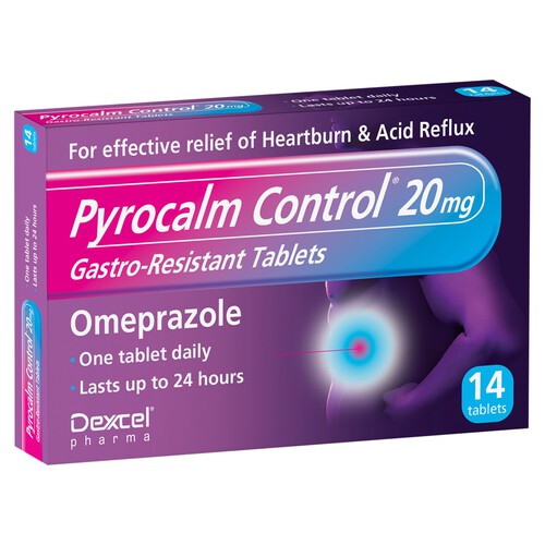 Pyrocalm Control 20mg Gastro-Resistant Tablets Omeprazole