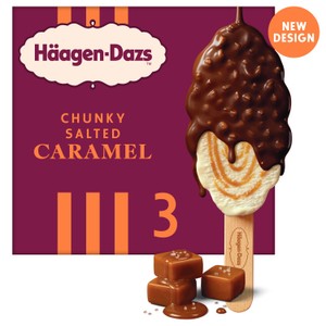 Haagen Dazs 3 Crunchy Cookies & Cream Ice Cream Sticks
