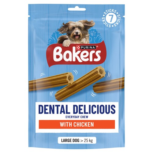 Bakers Dental Delicious Large Dog Chews Chicken