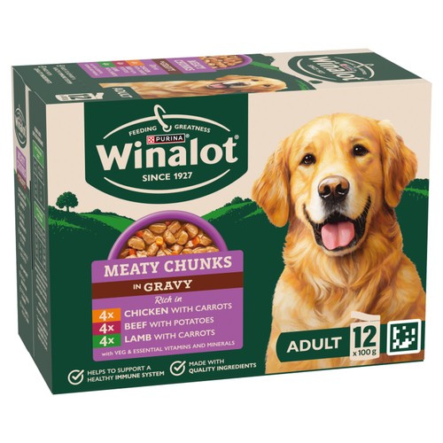 Winalot Meaty Chunks Mixed In Gravy Wet Dog Food 
