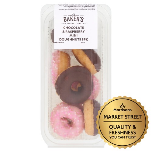 Market Street Chocolate & Raspberry Mini Doughnuts 8 Pack