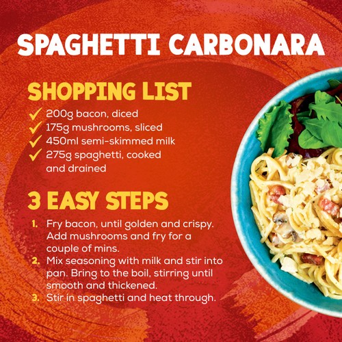 Schwartz Spaghetti Carbonara Recipe Mix