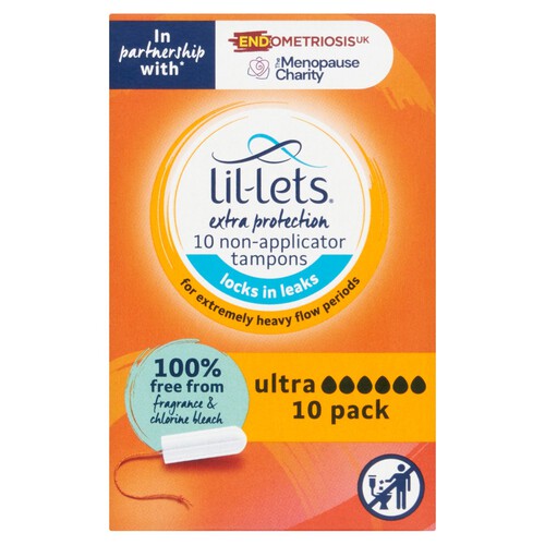 Lil-Lets Smartfit 10 Non-Applicator Tampons Ultra