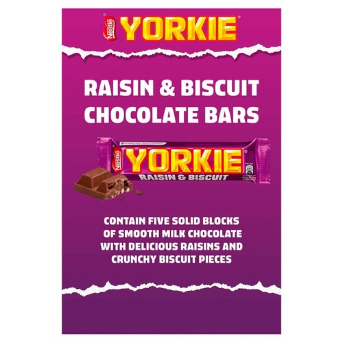 Yorkie Raisin & Biscuit Chocolate Bar Multipack 3 Pack