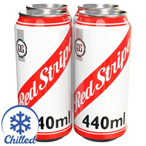 Red Stripe Jamaica Lager Beer Can 4.7% ABV 4x440ml