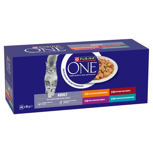 Purina One Mini Fillets Mixed Selection In Gravy Wet Cat Food 