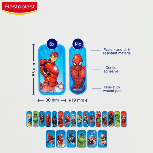 Elastoplast Marvel Kids Assorted Plasters 