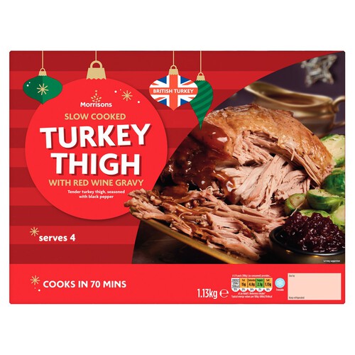 Morrisons Slow Cooked Turkey Thigh With Red Wine Gravy