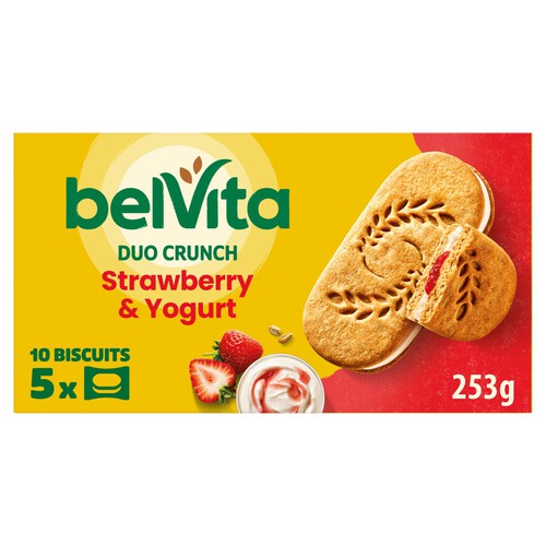 BelVita Breakfast Biscuits Strawberry & Yogurt Crunch 5 Pack 