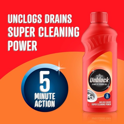 Morrisons Sink & Drain Gel Unblocker   500ml
