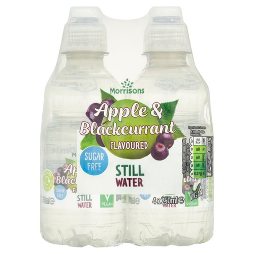 Morrisons no added sugar apple blackcurrant still water