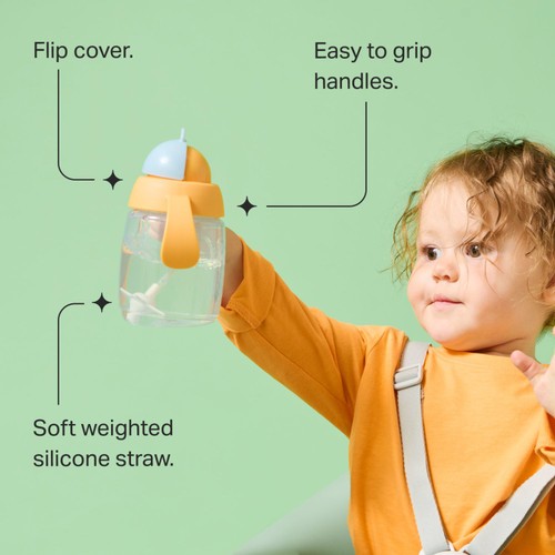 Tommee Tippee 1x Insulated Active Straw Cup, 12 Months+, Assorted Colours