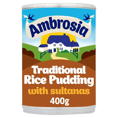 Ambrosia Traditional Rice Pudding and Sultanas with Nutmeg