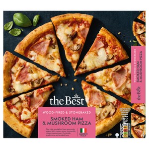 Morrisons The Best Smoked Ham & Mushroom Stonebaked Pizza   438g