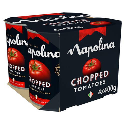 Napolina Chopped Tomatoes in a Rich Tomato Juice(4x400g)