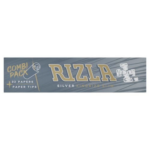 Rizla slim thin silver kingsize combi