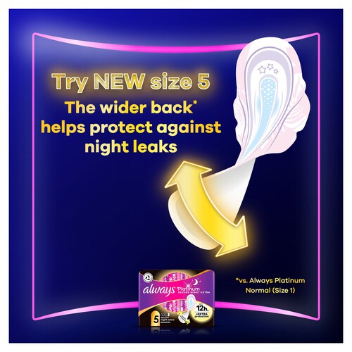 Always Platinum Normal (Size1) Sanitary Towels Wings 24 pads