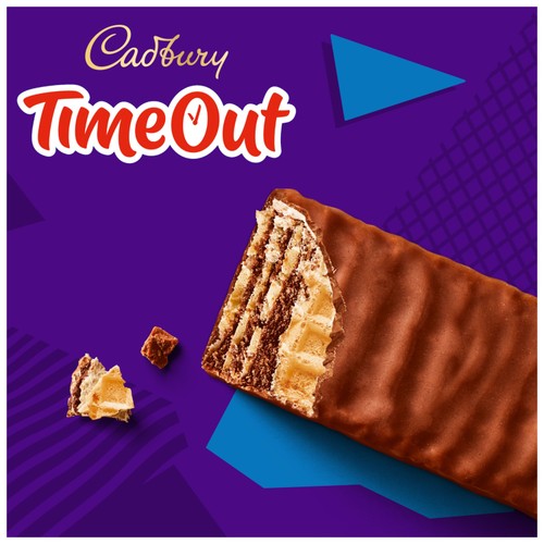 Cadbury Timeout Chocolate Wafer Bars  12 x 18g
