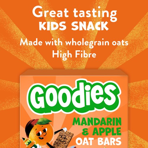 Goodies Mandarin & Apple Oat Bars Kids Snacks Multipack 6x23g