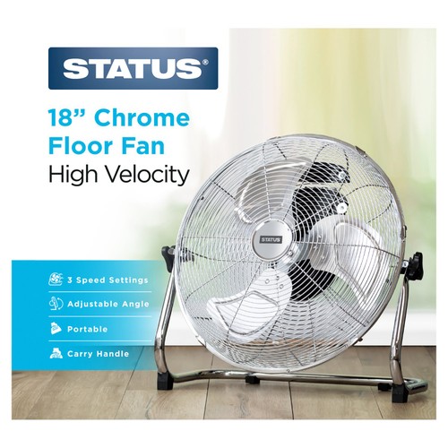 Status 18 Inch Chrome High Velocity Floor Fan