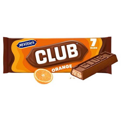 McVitie's Club Orange Biscuit Bar 7 Pack