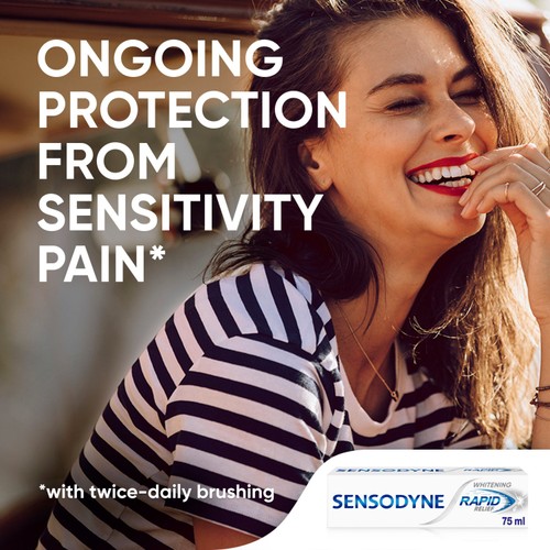 Sensodyne Rapid Relief Whitening Sensitive Toothpaste 75ml