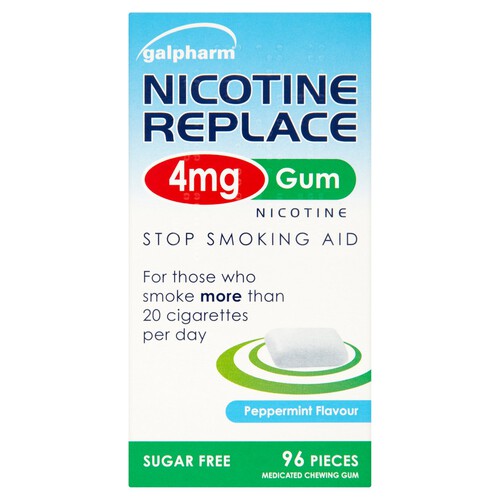 Galpharm Nicotine Replace 4mg Gum Peppermint Flavour 