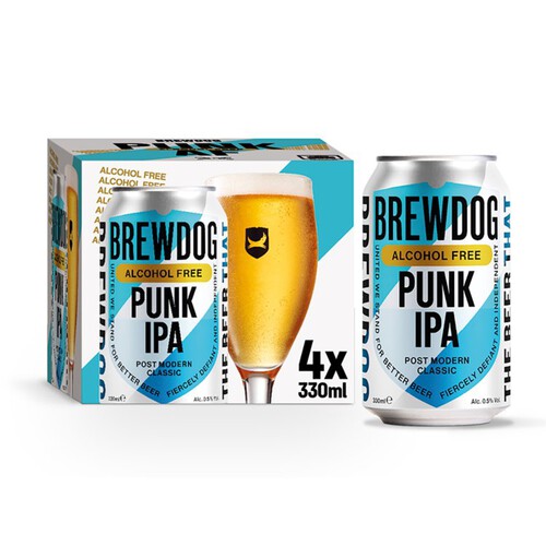 BrewDog Punk Alcohol Free Beer Cans 