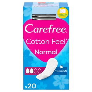 Carefree Cotton Fresh Scented Breathable Pantyliners Single Wrapped