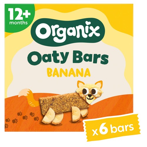 Organix Banana Oaty Bars Organic Toddler Snacks Multipack 6x23g