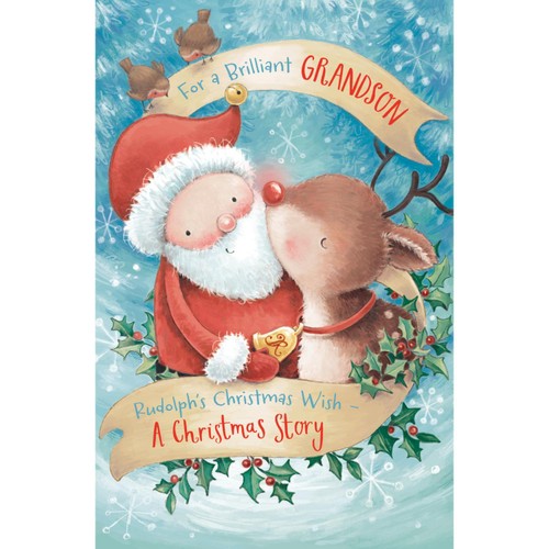 For A Brilliant Grandson Christmas Card