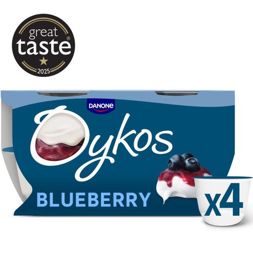 Oykos Blueberry Luxury Greek Style Yoghurt Dessert 4x110g