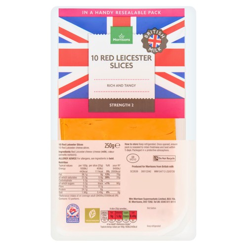 Morrisons Red Leicester Slices 250g