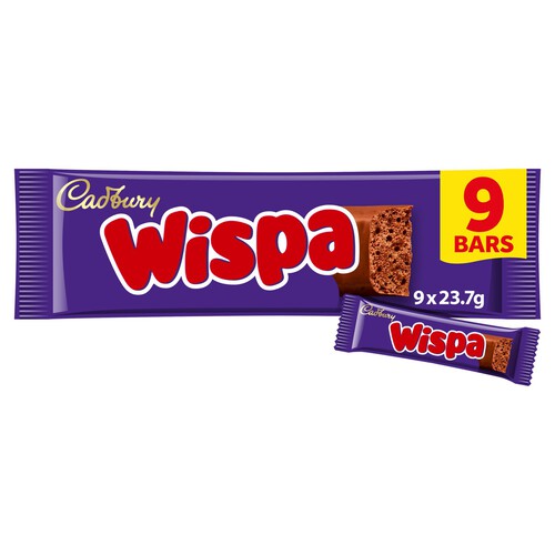 Cadbury Wispa Chocolate Bar 9 Pack Multipack