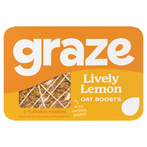 Graze Snack Box Oat Boosts Lemon Drizzle Flapjack 50g