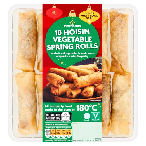 Morrisons 10 Hoisin Vegetable Spring Rolls 