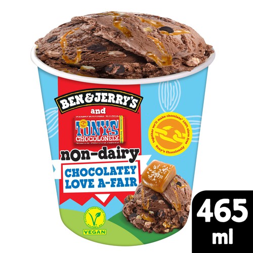 Ben & Jerry's A Chocolate Love A-Fair Sea Salt Caramel Vegan Ice Cream Tub 