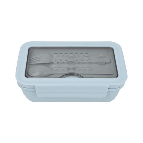Nutmeg Home Lunchbox with Cutlery Blue