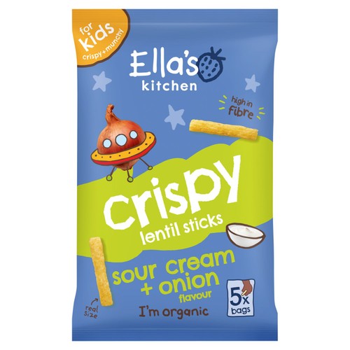 Ella's Kitchen Sour Cream & Lentil Crisps Kids Snack Multipack 3+ Years
